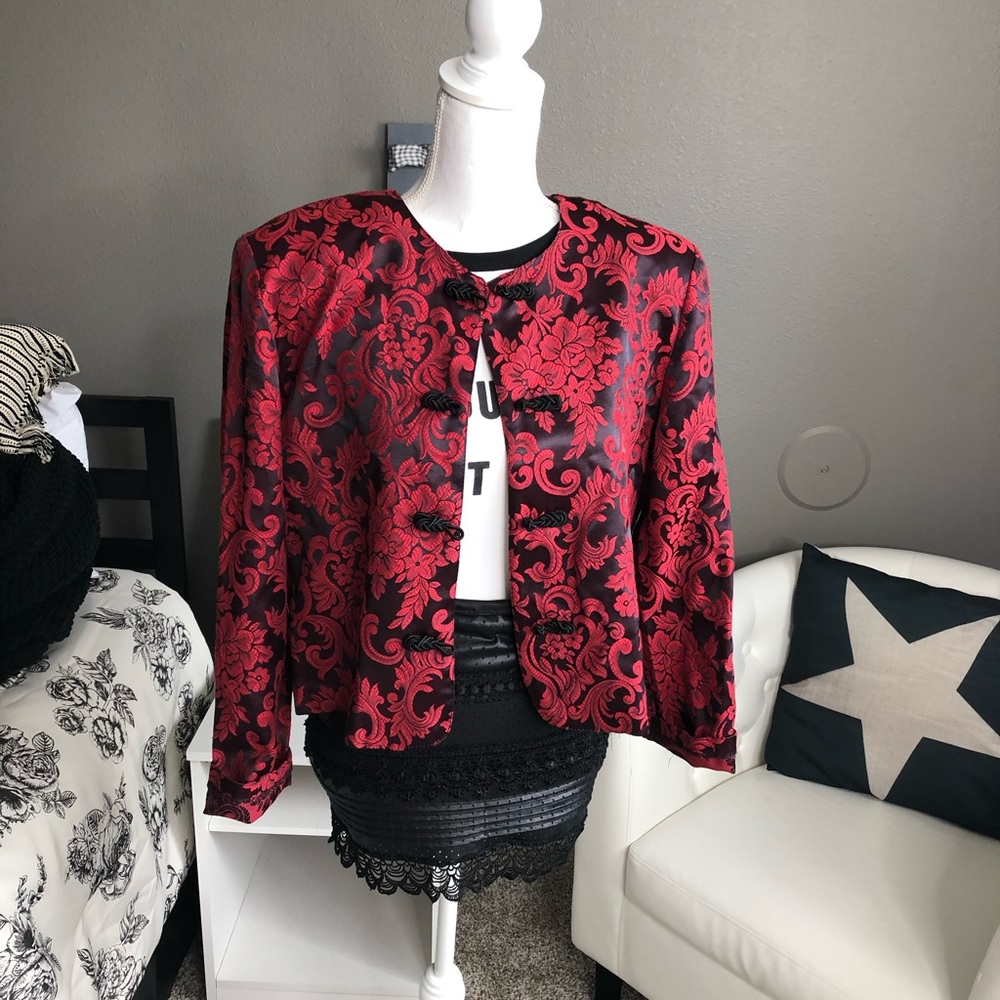 Vintage paisley floral jacket blazer coat Ac